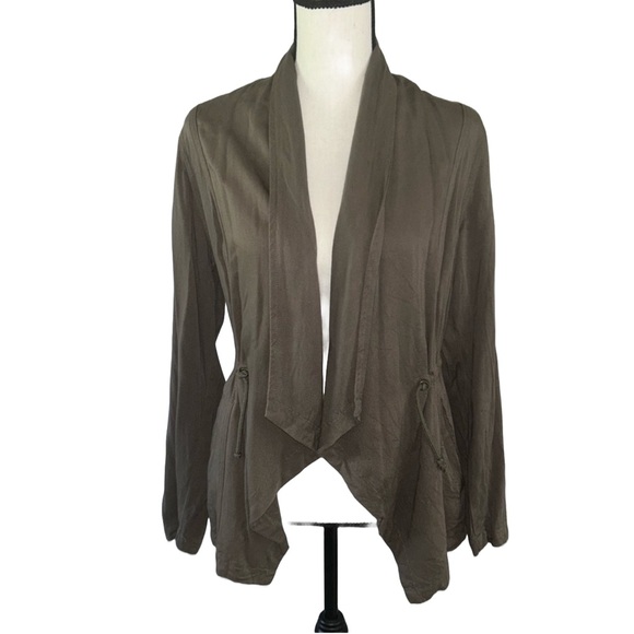 Altar’d State Olive/Army Green Drape Front Jacket Size M Fall Layer - Picture 1 of 4
